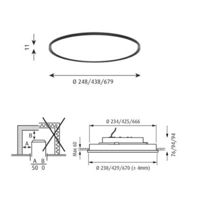 Louis Poulsen Lp Slim Round Recessed ⌀680 Ceiling Lamp