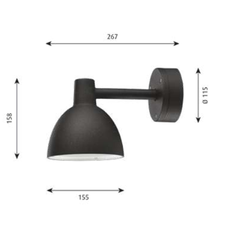 Louis Poulsen Toldbod 155 Wall Ceiling Lamp / Wall Lamp