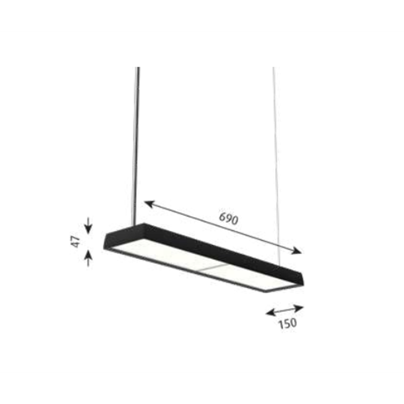 Louis Poulsen Lp Slim Box Suspended Pendant Lamp