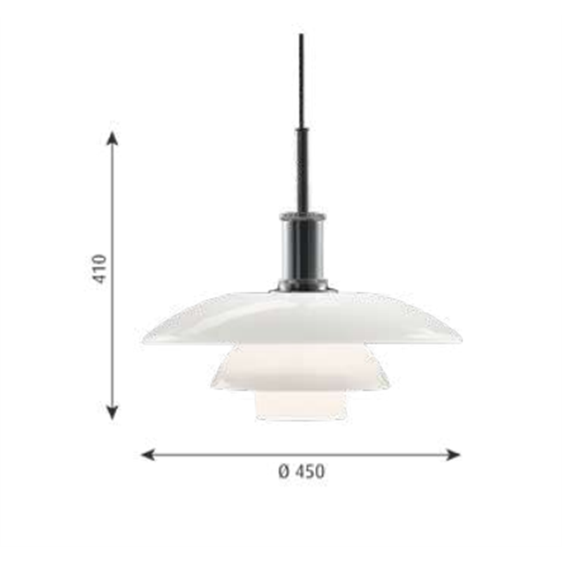 Louis Poulsen Ph 4½-4 Glass Pendant Pendant Lamp