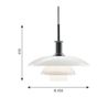 Louis Poulsen Ph 4½-4 Glass Pendant Pendant Lamp