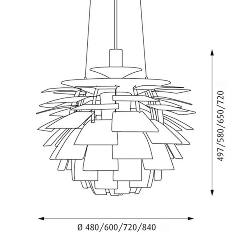 Louis Poulsen Ph Artichoke ⌀720 Pendant Lamp