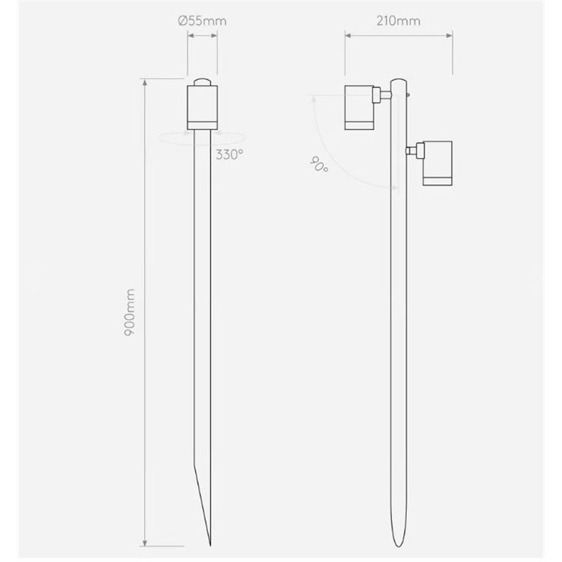 Astro Bayville Spike Spot 900 Twin Gartenpfahl
