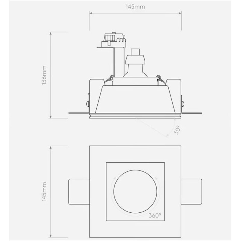 Astro Blanco Square Adjustable recessed spot