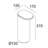 Delta Light OBLIX R 40 930 garden lamp - Anthracite dark grey - Outlet