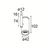 Modular Médard 42 jack LED warm dim Wall lamp / Ceiling lamp - White - Outlet