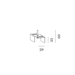 Wever & Ducré 48V DALI tracks | recessed Mounting Bracket