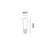Wever & Ducré 2200K | E27 ST64 LED Lamp