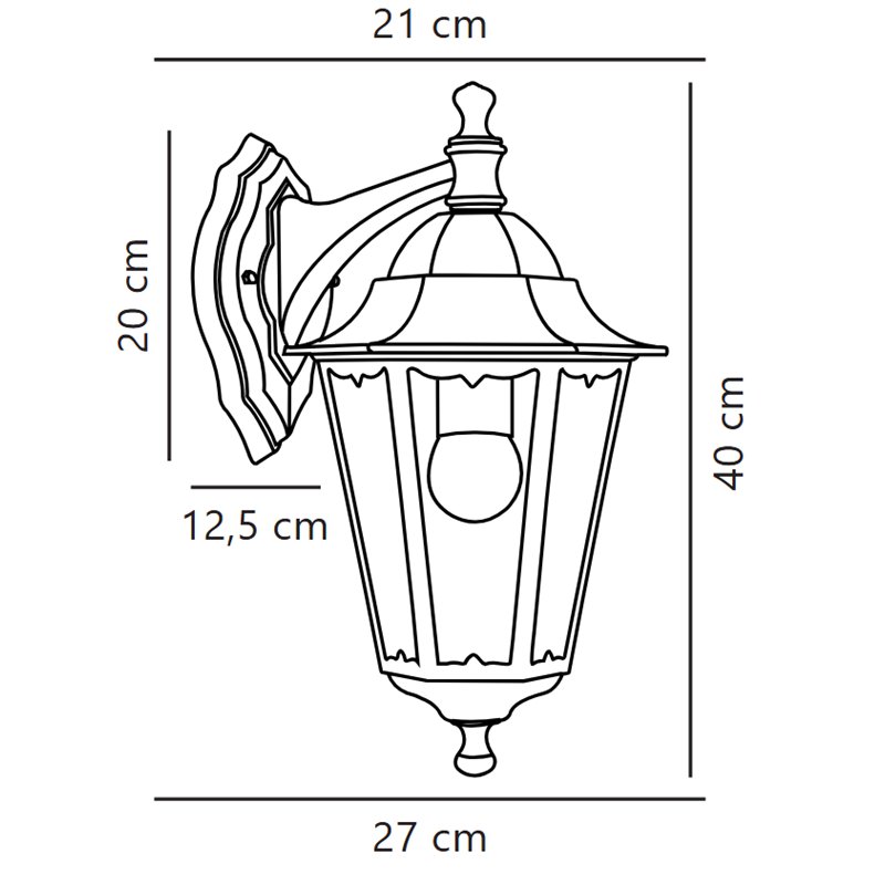 Nordlux Cardiff Down [IP44] wall lamp - Outdoor