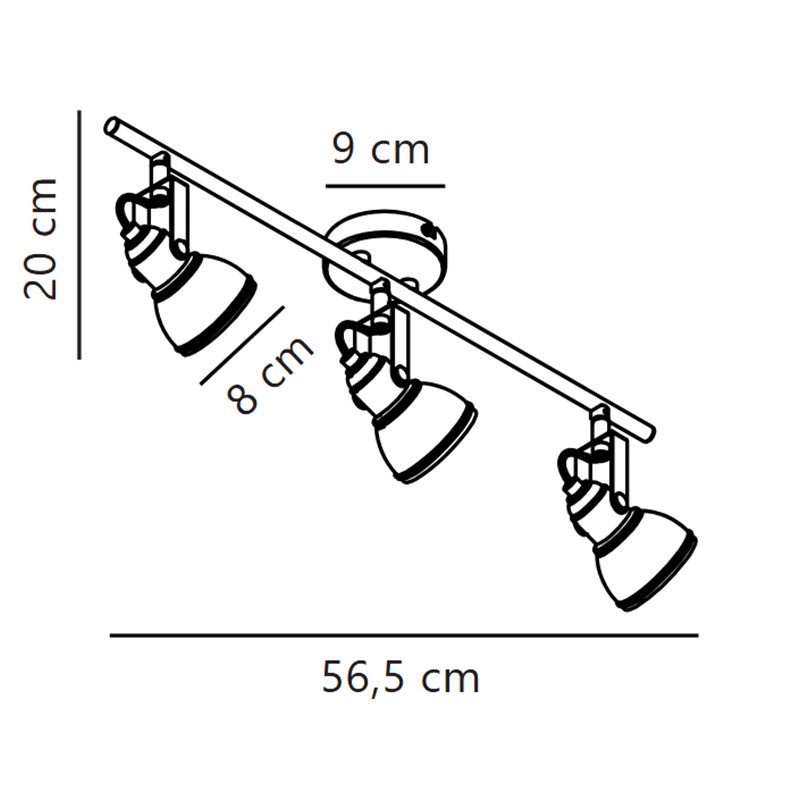Nordlux Aslak 8 - 3 ceiling lamp
