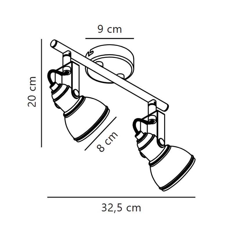 Nordlux Aslak 8 - 2 ceiling lamp
