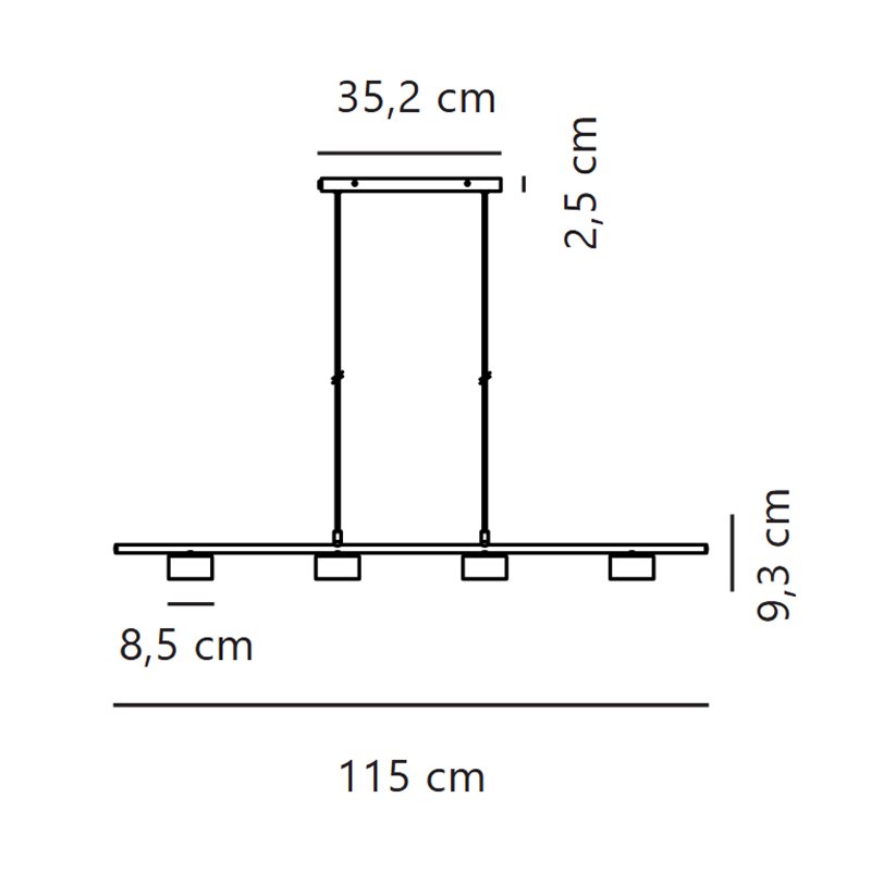 Nordlux Clyde 8 3-step Dim - 4 suspension lamp