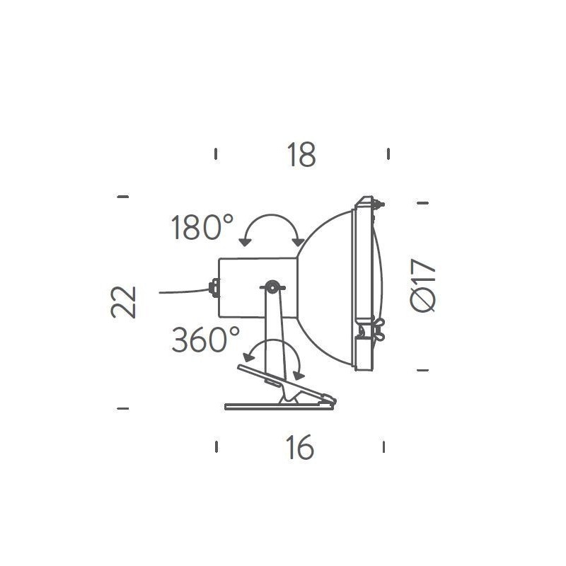 Nemo Projecteur 165 parete Wall lamp