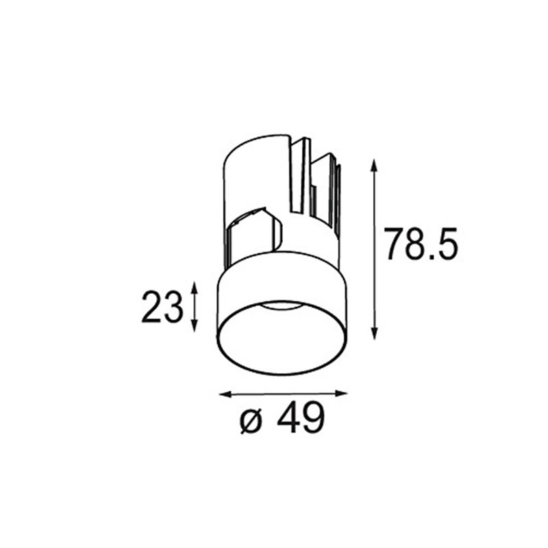 Modular Minude Out Recessed 49 23 1x IP54 LED Recessed spot