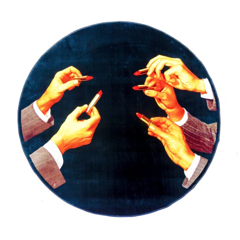 SELETTI Toiletpaper Round Rug  - Lipsticks