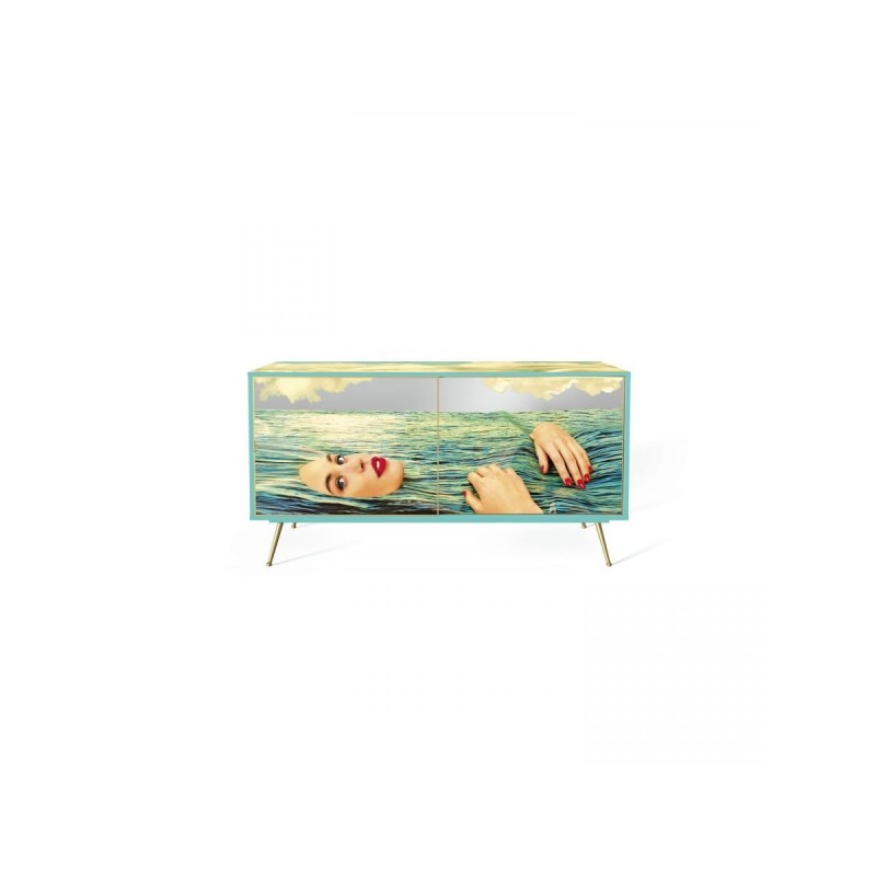 SELETTI Toiletpaper sliding doors cabinet - Sea girl
