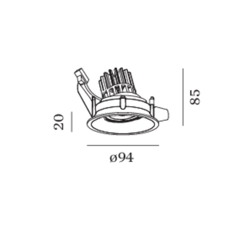 Wever & Ducré DEEP ADJUST 1.0 LED wire springs Einbaustrahler