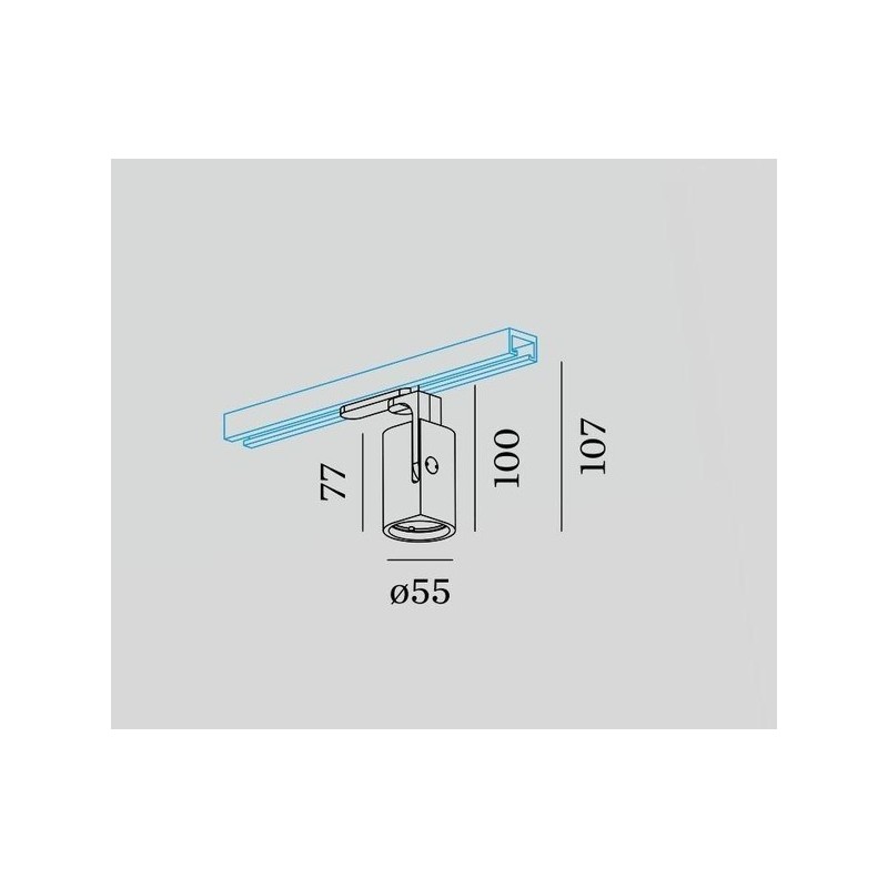 Wever & Ducré SQUBE on track 1.0 LED phase-cut dim Schienenleuchte