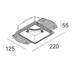 Delta Light MOUNTING KIT S102 TRIMLESS
