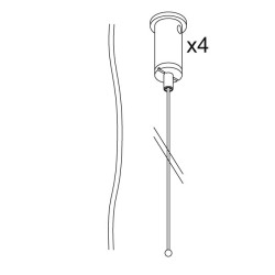 Delta Light SUSPENSION SET 30 2x0,75 1,6m