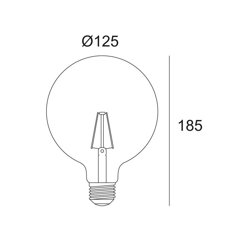 Delta Light LED FILAMENT GL125 E27 6W 2700K