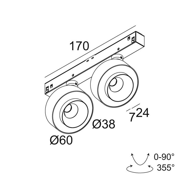 Delta Light M26L - ODRON 2/41 MDL Track lighting fixture