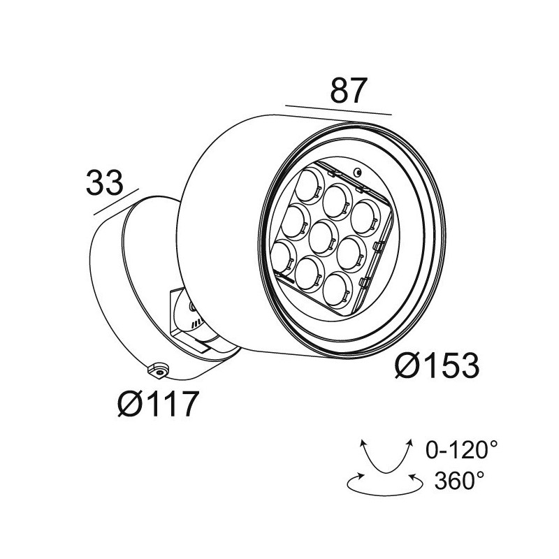 Delta Light FRAX M WALLWASH Bodenlampe / Wandlampe
