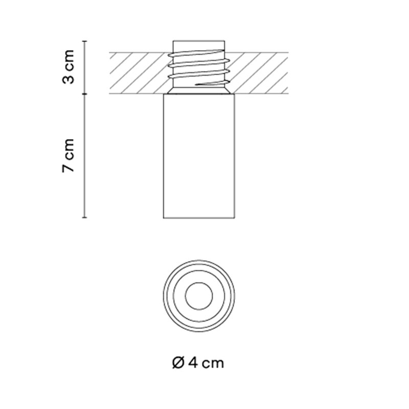 Vibia Bind solo Downlight Ø 4 cm x 7 cm Medium - 6664 Einbauspot
