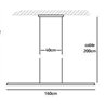 Jacco Maris keep it straight 160cm, suspension lamp