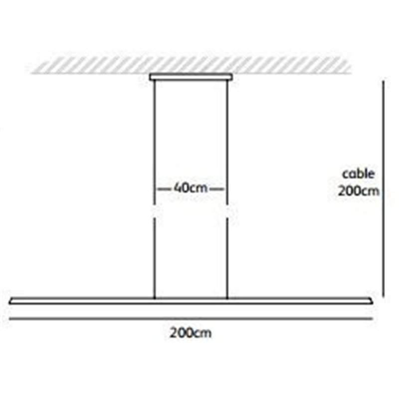 Jacco Maris keep it straight 200cm, suspension lamp