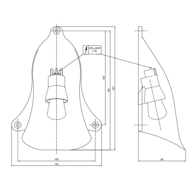 Tekna C SHELL LIGHT - LED Wandlampe