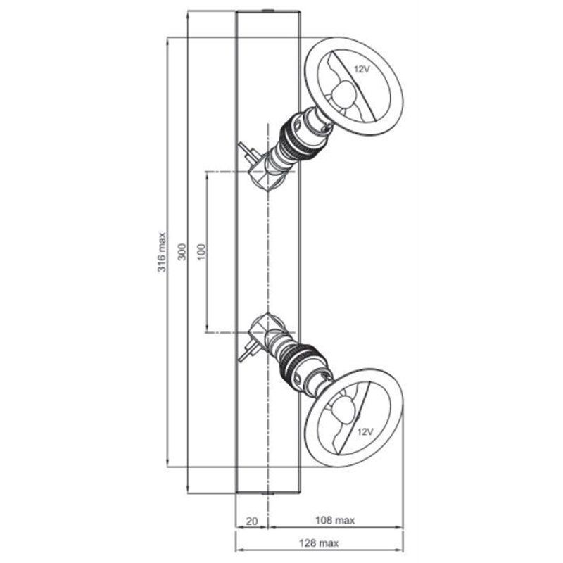 Tekna LILLEY SPOT ON RAIL 2 - LED (300MM) Ceiling lamp