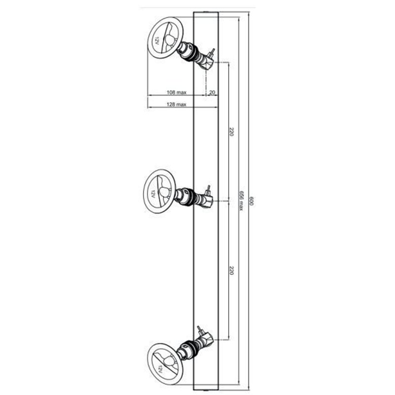 Tekna LILLEY SPOT ON RAIL 3 - LED (600MM) Ceiling lamp
