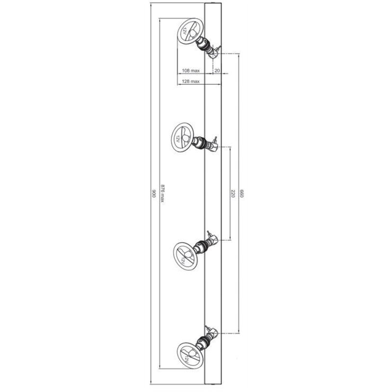 Tekna LILLEY SPOT ON RAIL 4 - LED (900MM) Ceiling lamp