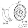 Delta Light FRAX M SUPERSPOT HONEYCOMB Bodenlampe / Wandlampe
