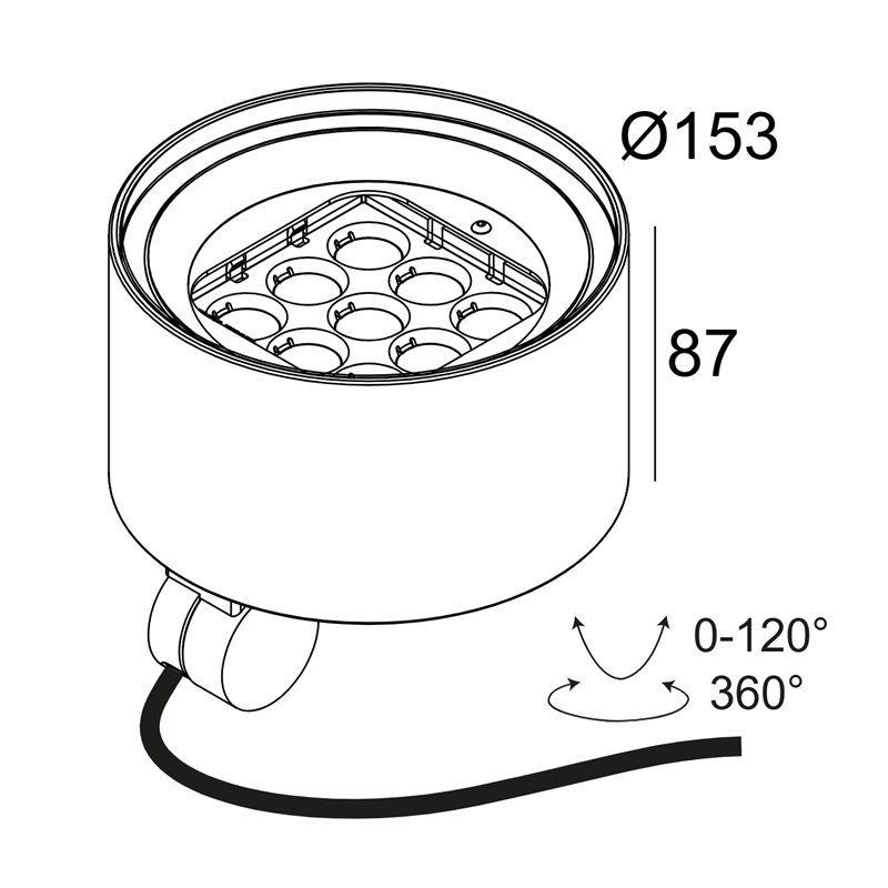 Delta Light Frax Mb Pole wall lamp