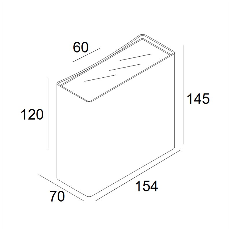 Delta Light Nocta Sq155 2Vwfl wall lamp