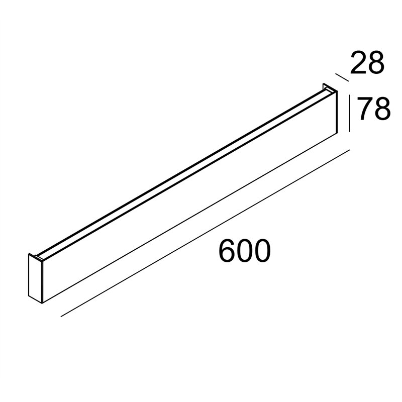 Delta Light Femtoline W Down-Up 600 wall lamp