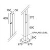 Delta Light POLESANO 4M - 1 BASE Garden lamppost