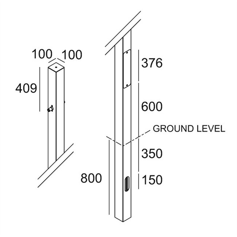 Delta Light POLESANO 4M - 21L ANCHORED Garden lamppost