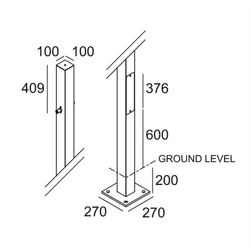 Delta Light POLESANO 4M - 21L BASE Garden lamppost