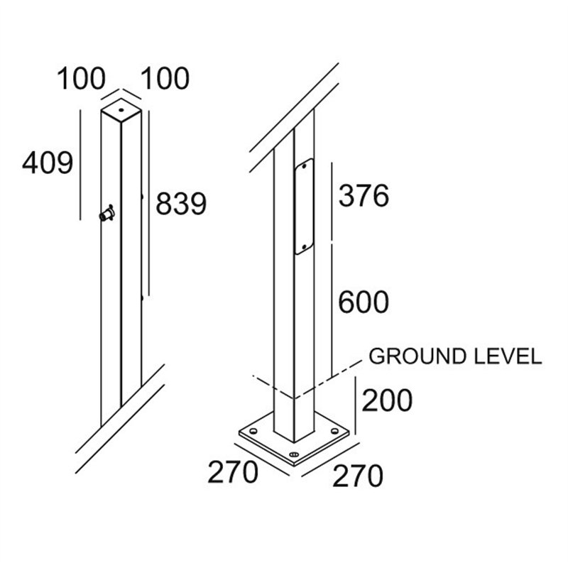 Delta Light POLESANO 4M - 22L BASE Garden lamppost
