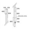 Delta Light POLESANO 4M - 3 ANCHORED Bodenlampe