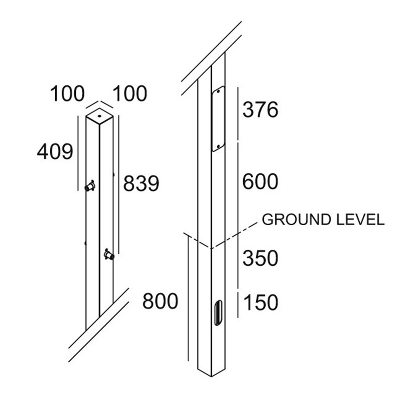 Delta Light POLESANO 4M - 4 ANCHORED Garden lamppost
