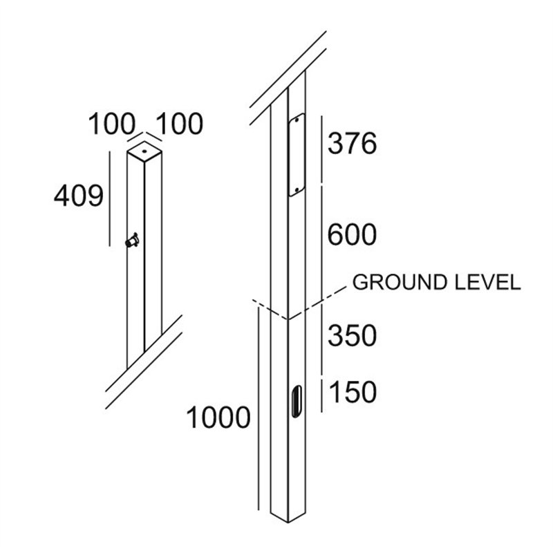 Delta Light POLESANO 6M - 1 ANCHORED Garden lamppost