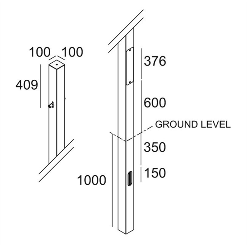 Delta Light POLESANO 6M - 21L ANCHORED Garden lamppost