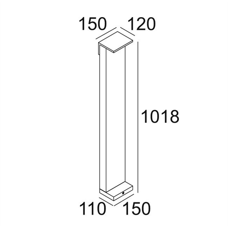 Delta Light OBLIX F 100 Garden lamppost