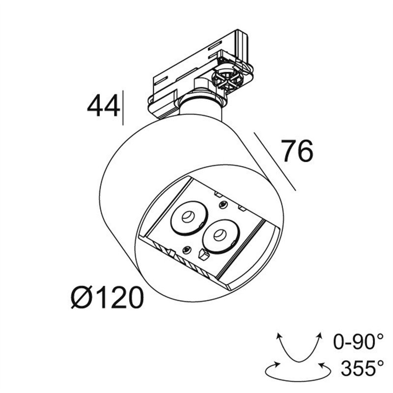 Delta Light FRAGMA S SUPERSPOT ADM DIM1P Schienenbeleuchtung
