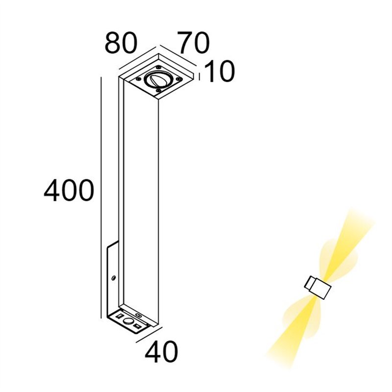 Delta Light Elbo Symmetric P 40 garden lamp