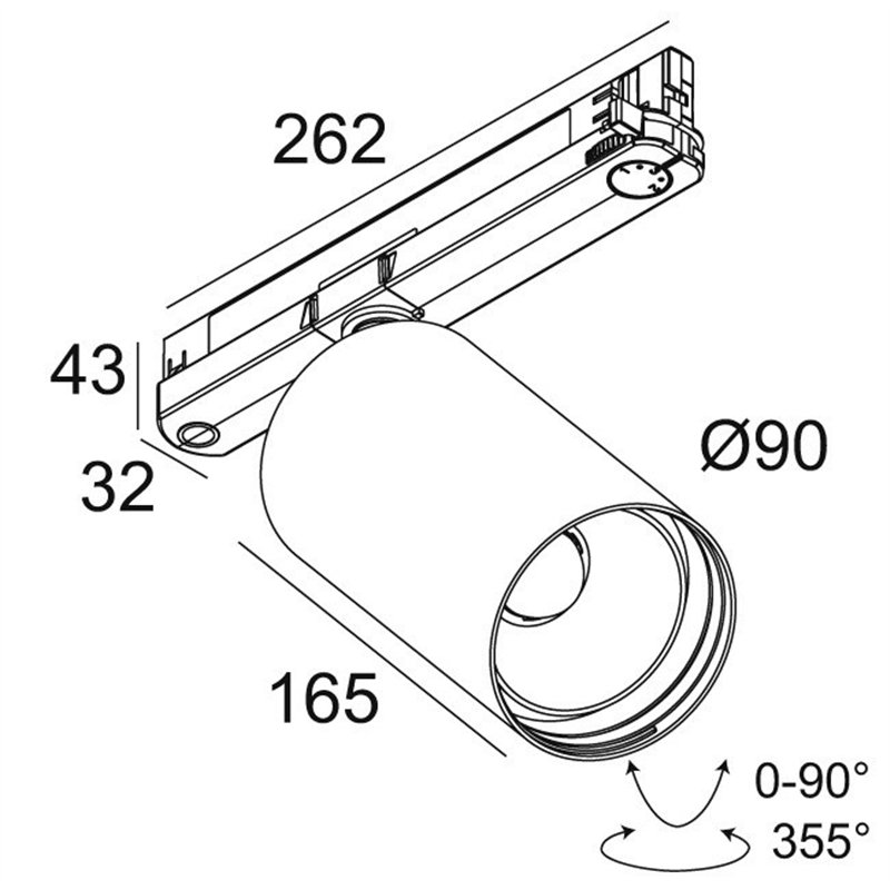 Delta Light SPY 90 TW ADM DIM5 Track lighting fixture